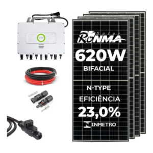 Kit Gerador Energia Solar 2.25kwp Saj C/4 Placas 620w Ronma